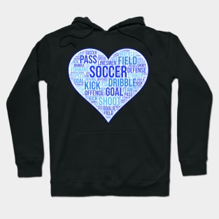 Soccer Heart Blue Hoodie